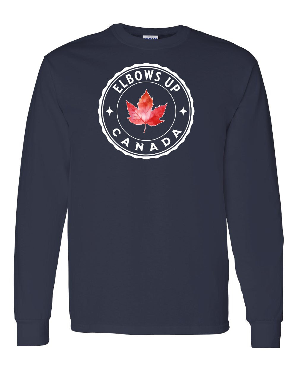Elbows up Leaf Full Long Sleeve - Gildan Canada (sewn Internationally)
