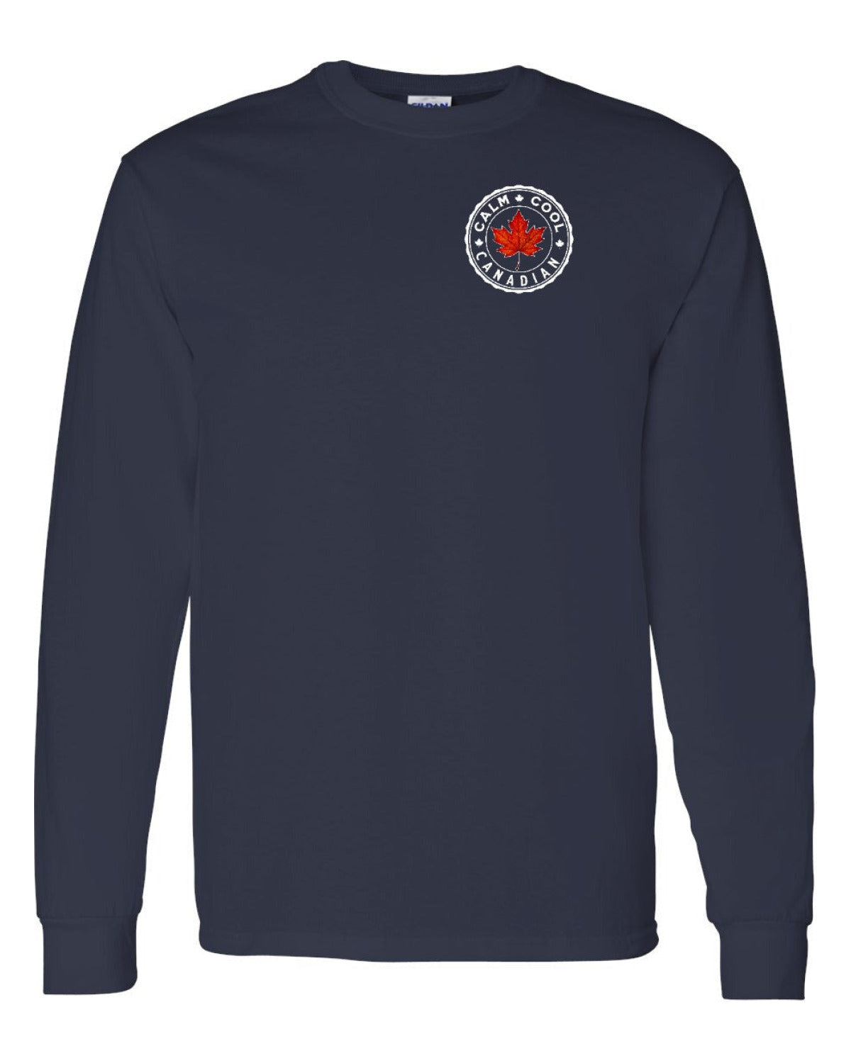 Calm Cool Canadian Leaf Left Chest Long Sleeve - Unisex