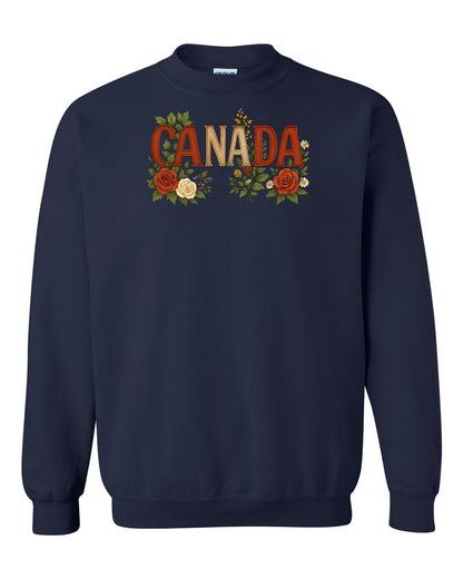 Canada Flowers Full Crewneck - Gildan Canada (sewn Internationally)