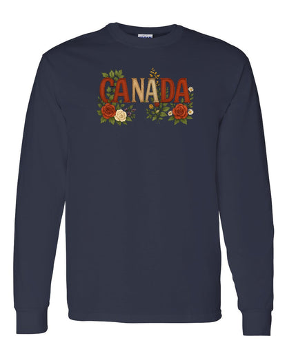 Canada Flowers Full Long Sleeve - Gildan Canada (sewn Internationally)
