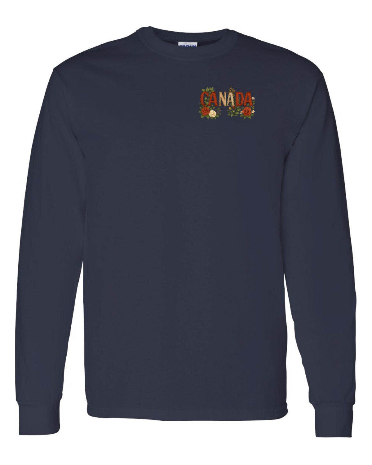 Canada Flowers Left Chest Long Sleeve - Unisex
