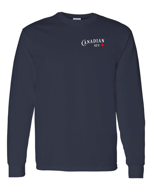 Canadian Guy Left Chest and Back Long Sleeve - Gildan Canada (sewn Internationally)