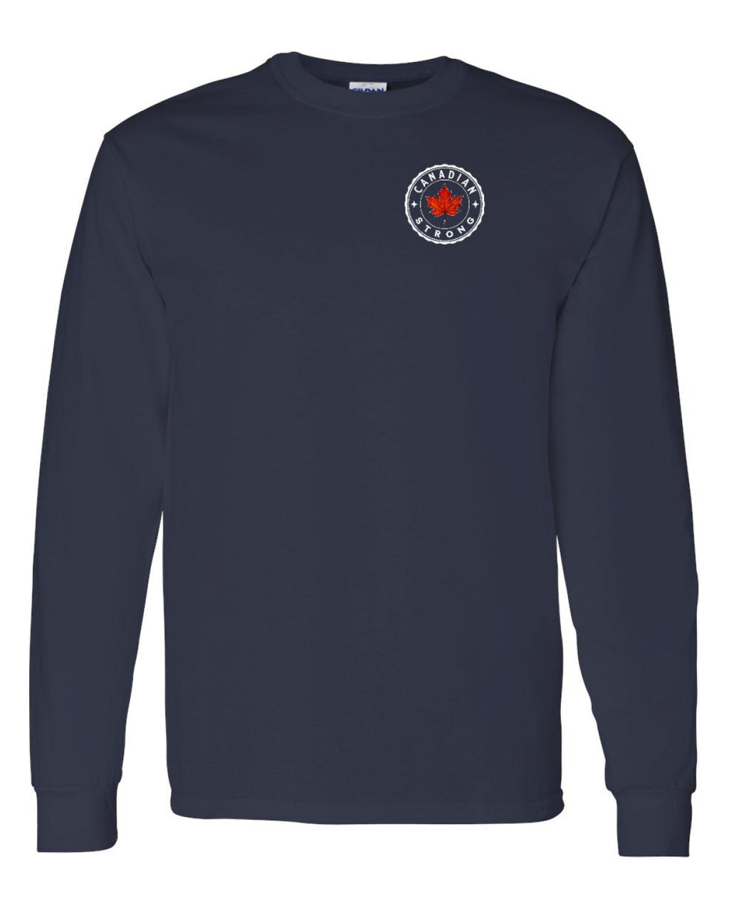 Canadian Strong Leaf Left Chest and Back Long Sleeve - Unisex