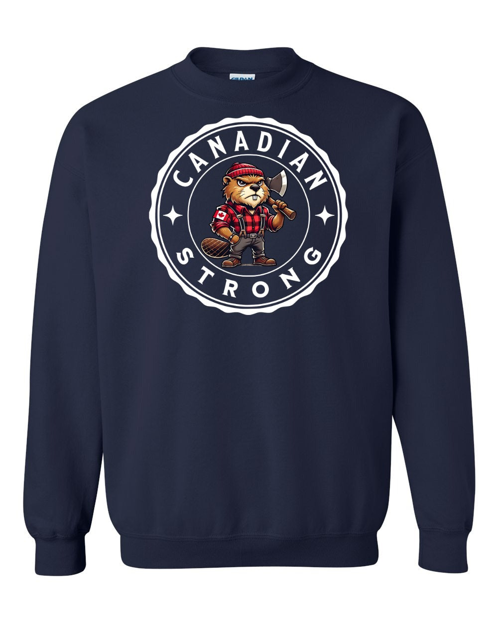 Canadian Strong Beaver Full Crewneck - Gildan Canada (sewn Internationally)