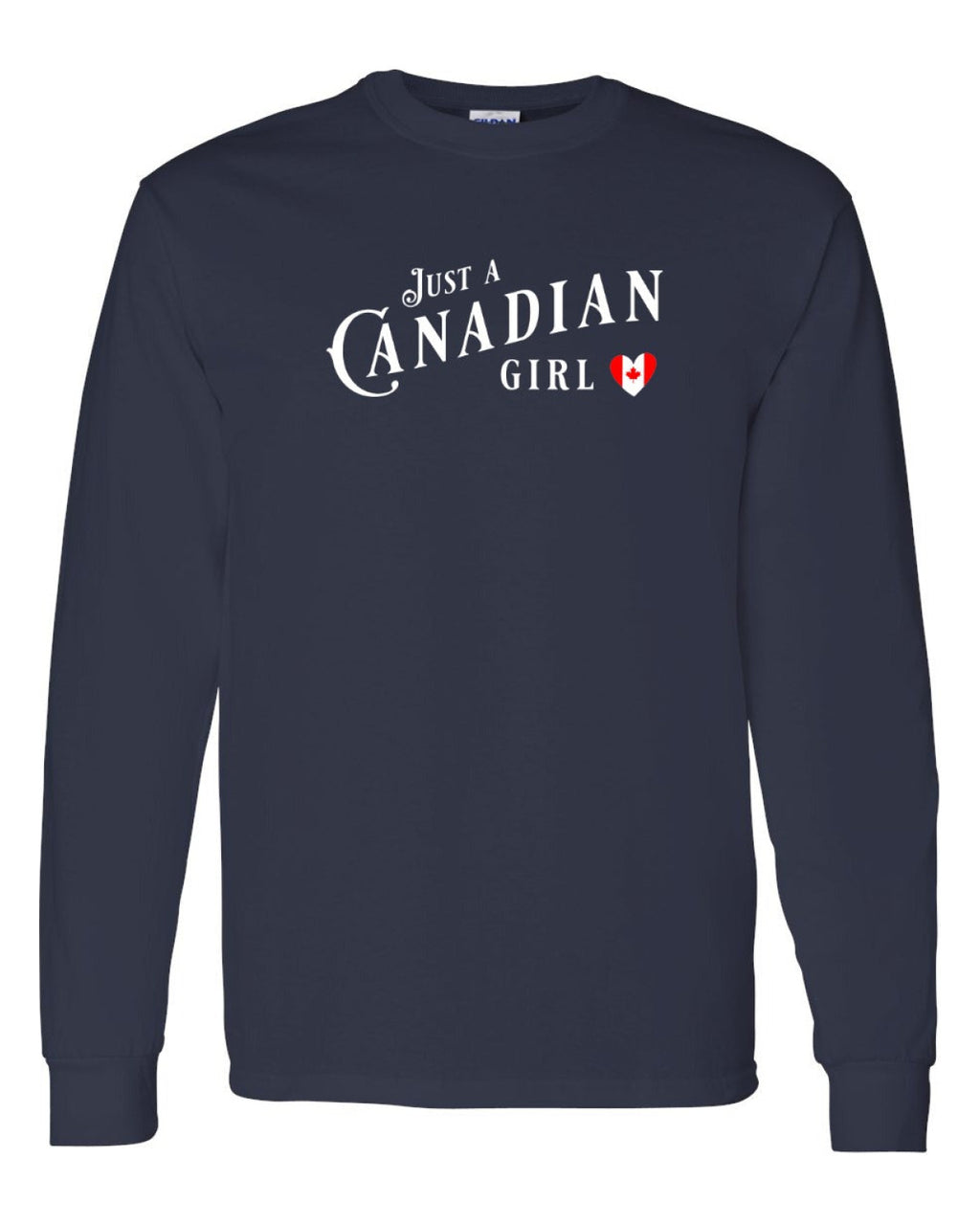 Just A Canadian Girl (Heart Flag Full) Full Long Sleeve - Unisex
