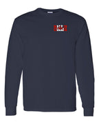 Made in Canada Flag Background Left Chest and Back Long Sleeve - Unisex
