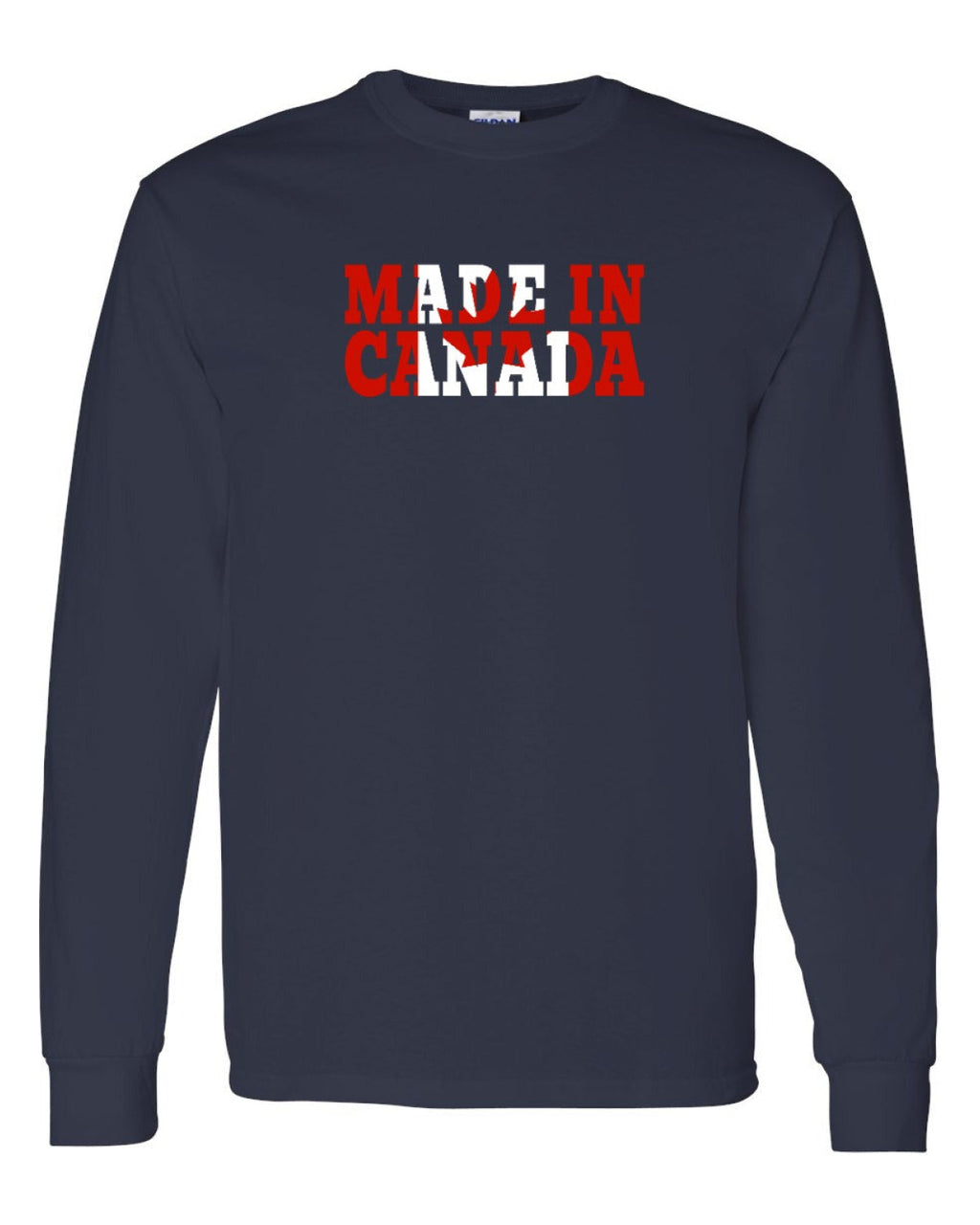 Made in Canada Flag Background Full Long Sleeve - Unisex