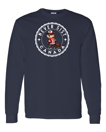 Never 51st Beaver Full Long Sleeve - Gildan Canada (sewn Internationally)