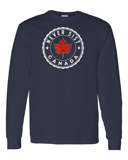 Never 51st Leaf Full Long Sleeve - Gildan Canada (sewn Internationally)