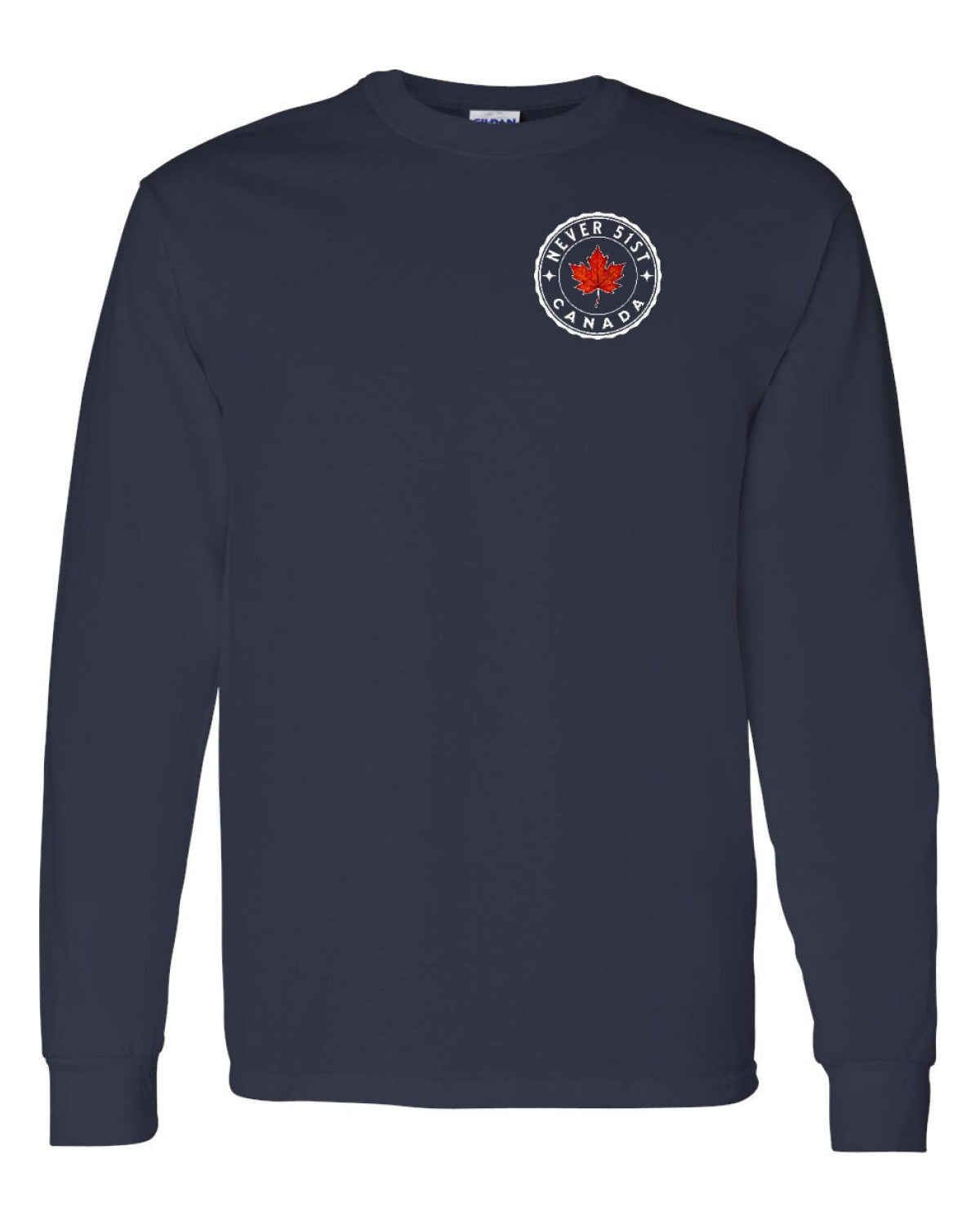 Never 51st Leaf Left Chest Long Sleeve - Unisex