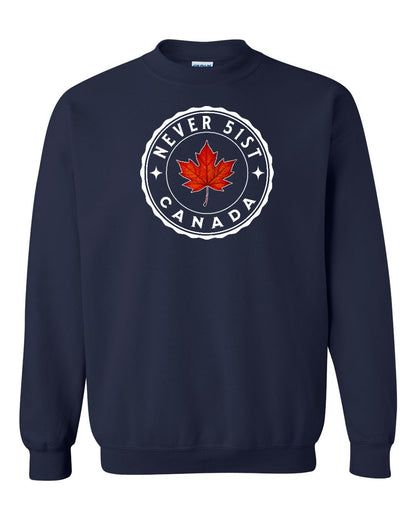 Never 51st Leaf Full Crewneck - Gildan Canada (sewn Internationally)