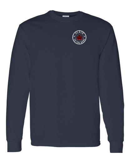 Plaid to the Bone Circle Leaf Left Chest Long Sleeve - Gildan Canada (sewn Internationally)