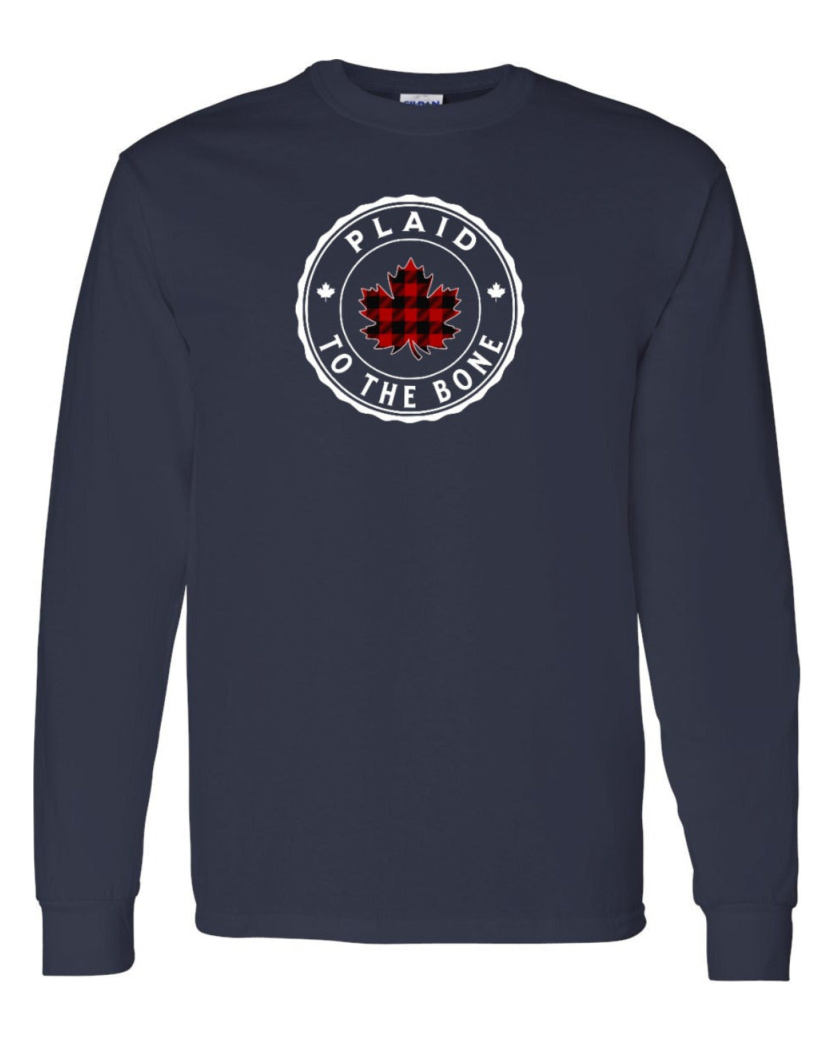Plaid to the Bone Circle Leaf Full Long Sleeve - Unisex