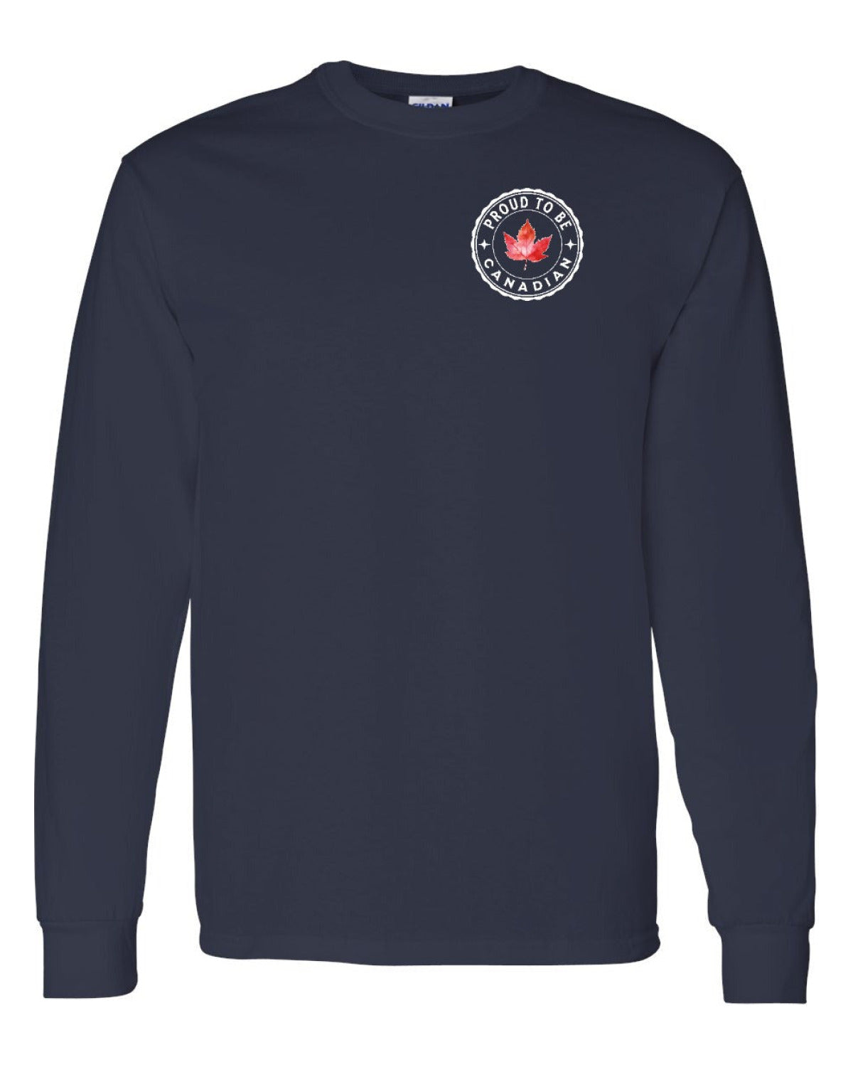 Proud to be Canadian Leaf Left Chest Long Sleeve - Unisex