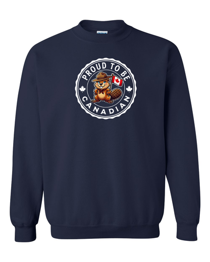 Proud to be Canadian Female Beaver Full Crewneck