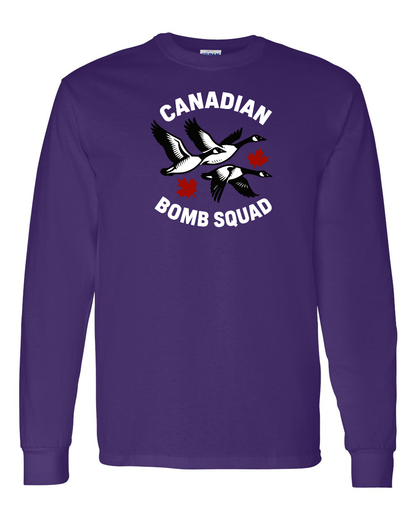 Canadian Bomb Squad Full Long Sleeve Tee - Gildan Canada (sewn Internationally )
