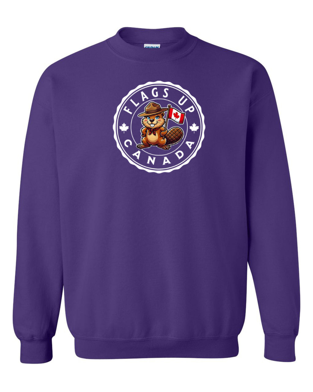 Flags Up Female Beaver   Crewneck - Unisex
