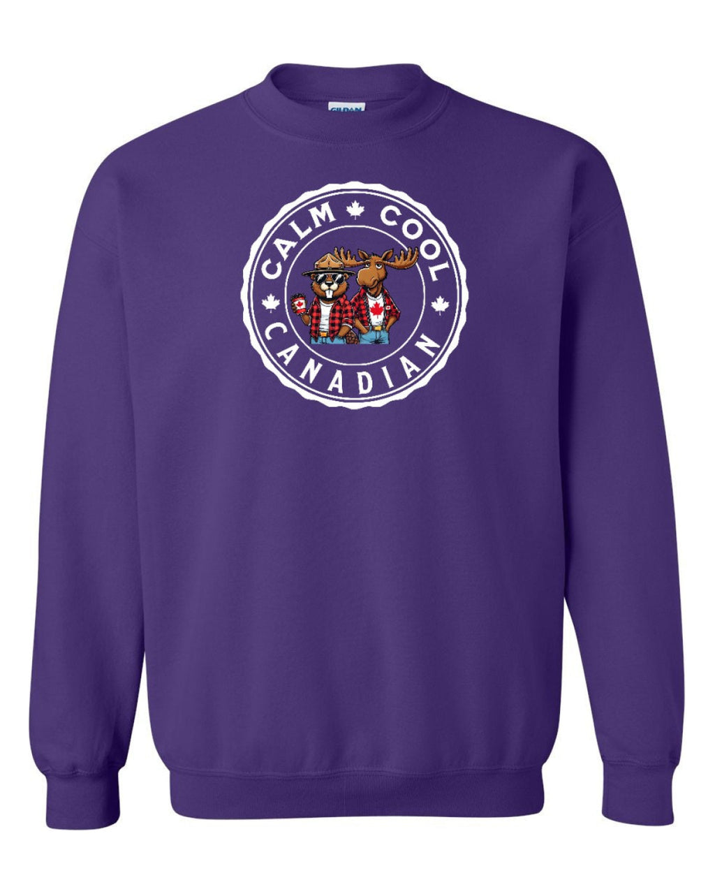 Calm Cool Moose and Beaver Full Crewneck - Unisex