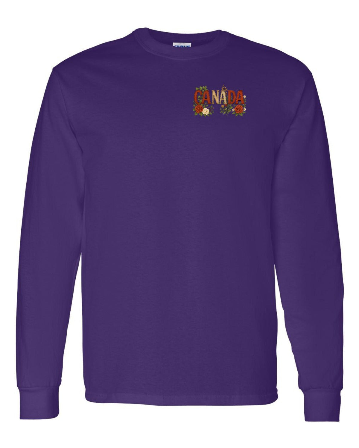Canada Flowers Left Chest Long Sleeve - Unisex