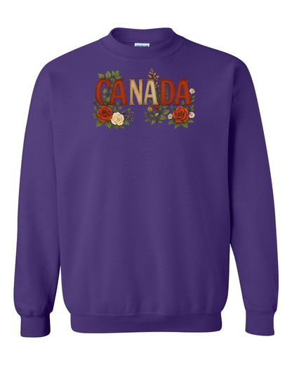 Canada Flowers Full Crewneck - Gildan Canada (sewn Internationally)