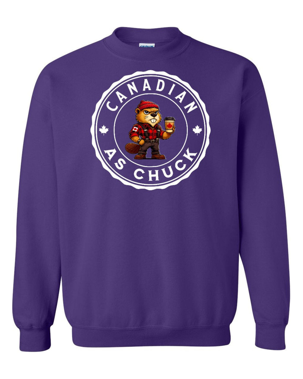 Canadian as Chuck Male Beaver Full Crewneck - Unisex