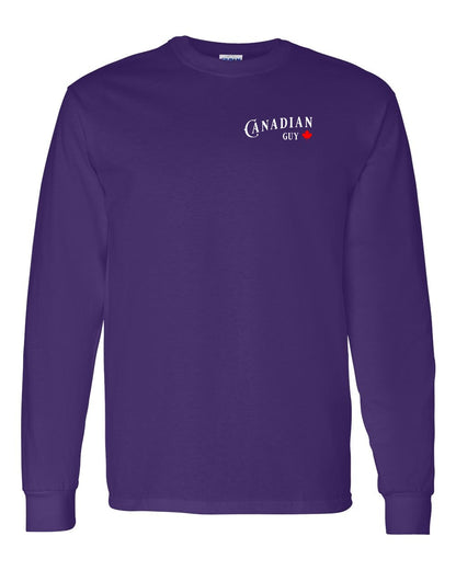 Canadian Guy Left Chest and Back Long Sleeve - Gildan Canada (sewn Internationally)