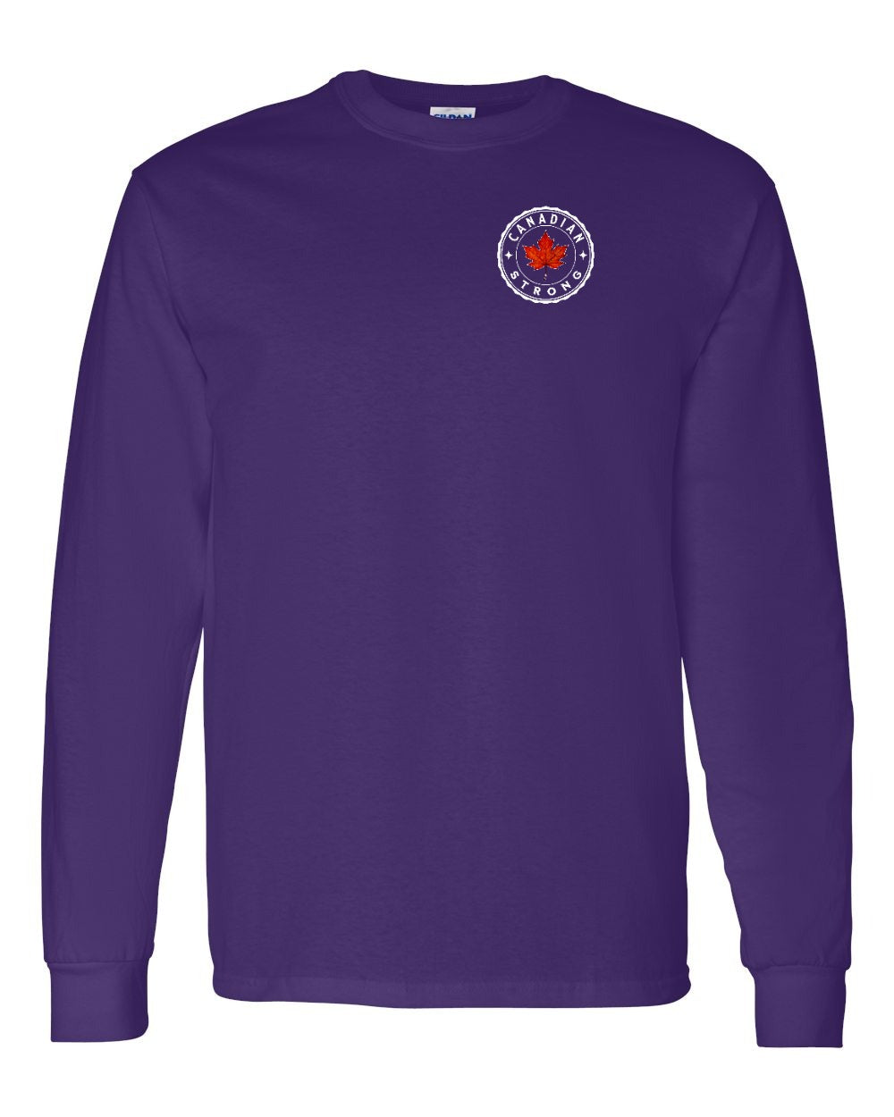 Canadian Strong Leaf Left Chest Long Sleeve - Gildan Canada (sewn Internationally)