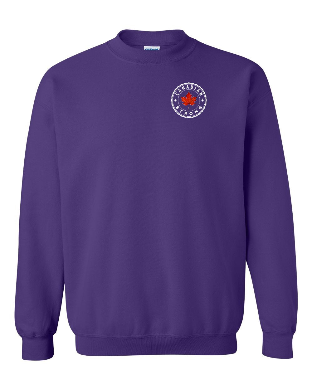 Canadian Strong Leaf Left Chest and Back Crewneck - Gildan Canada (sewn Internationally)