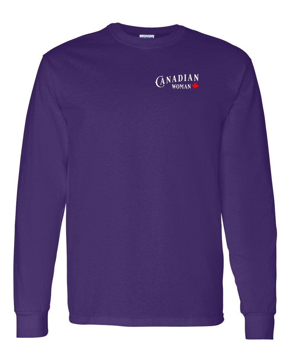 Canadian Woman Left Chest and Back Long Sleeve - Unisex