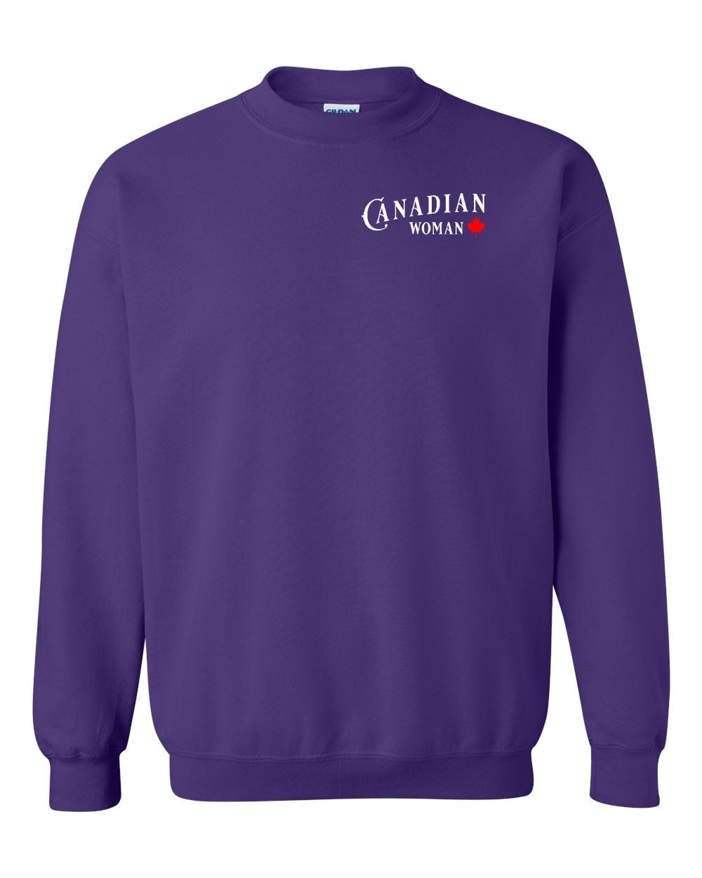 Canadian Woman Left Chest and Back Crewneck - Unisex