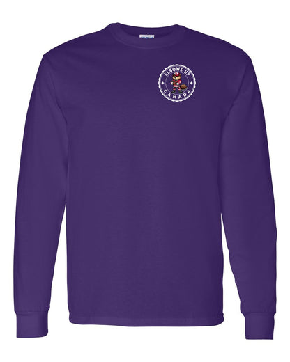 Elbows up Beaver Left Chest and Back Long Sleeve - Gildan Canada (sewn Internationally)