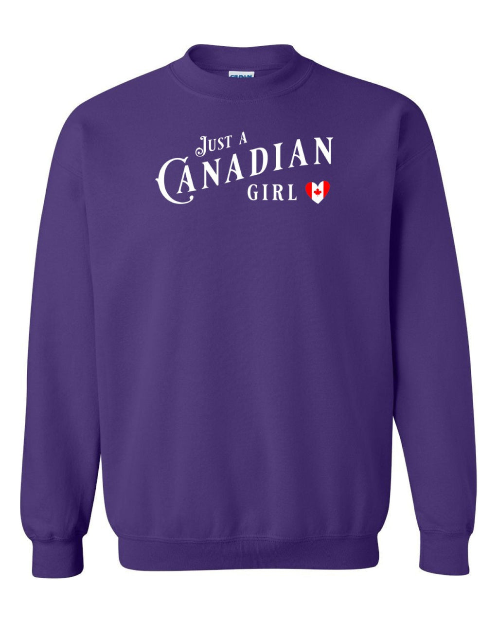 Just A Canadian Girl (Heart Flag Full) Full Crewneck - Unisex