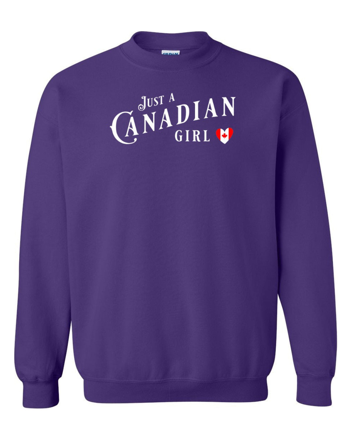 Just A Canadian Girl (Heart Flag Full) Full Crewneck - Unisex