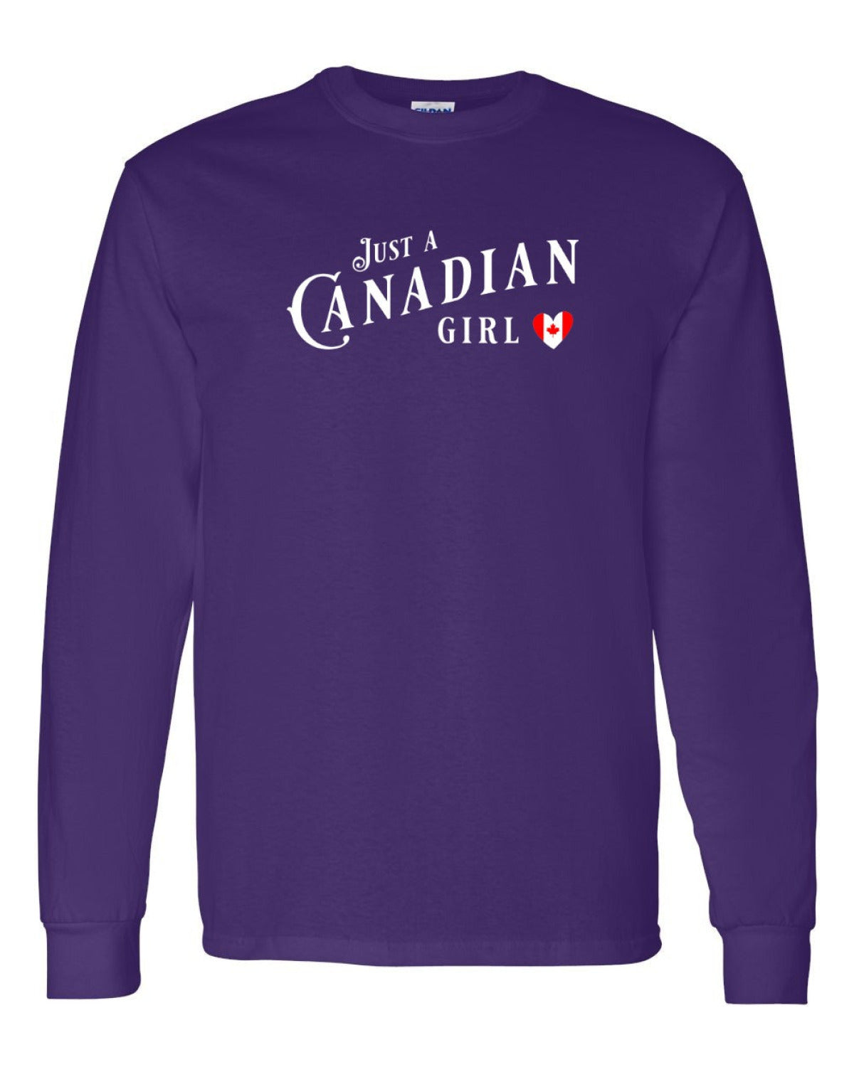 Just A Canadian Girl (Heart Flag Full) Full Long Sleeve - Unisex