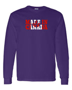 Made in Canada Flag Background Full Long Sleeve - Unisex