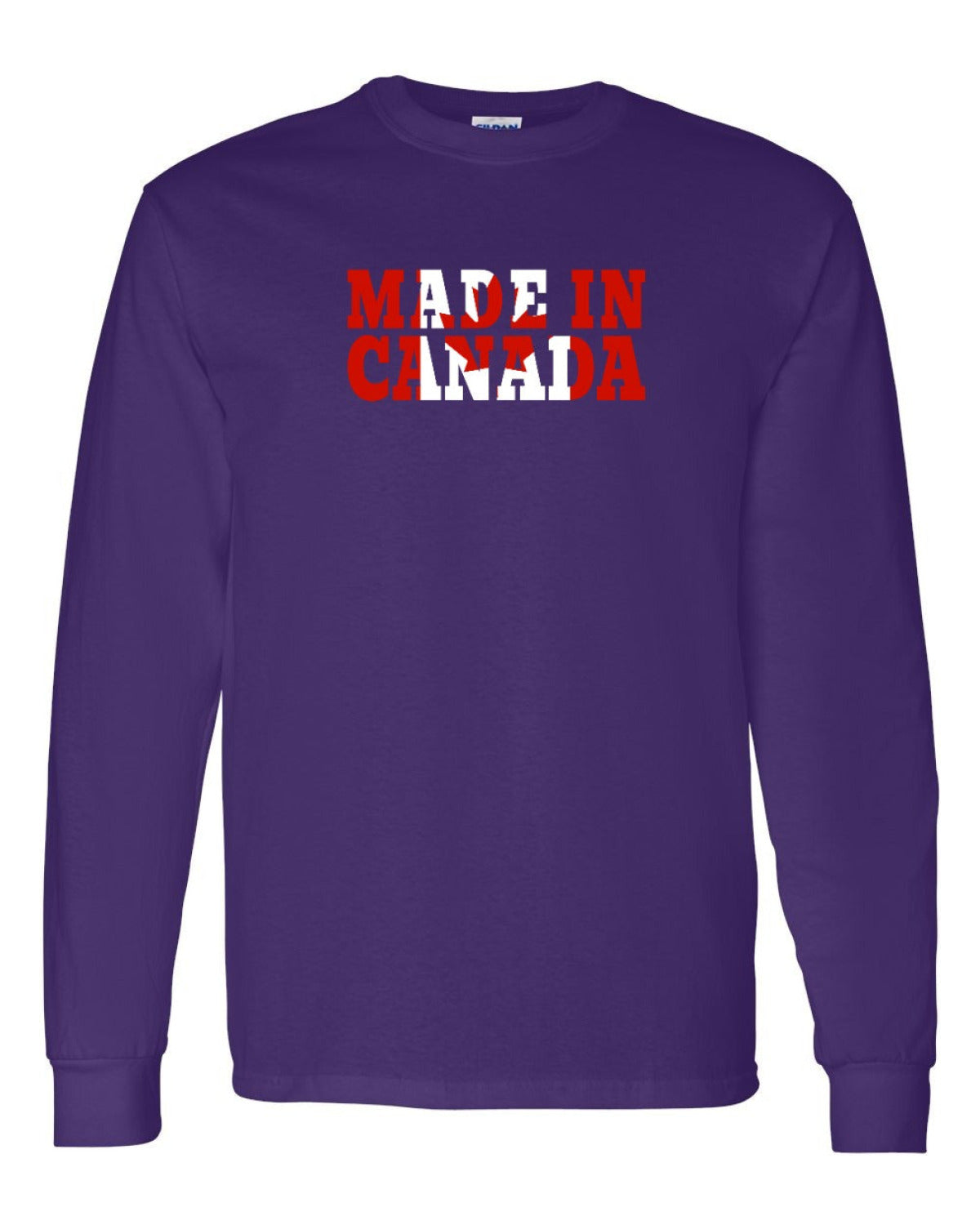 Made in Canada Flag Background Full Long Sleeve - Unisex