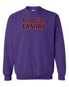 Made in Canada Plaid Background Full Crewneck - Unisex