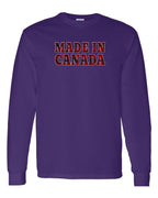 Made in Canada Plaid Background Full Long Sleeve - Unisex