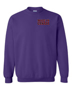 Made in Canada Plaid Background Left Chest and Back Crewneck