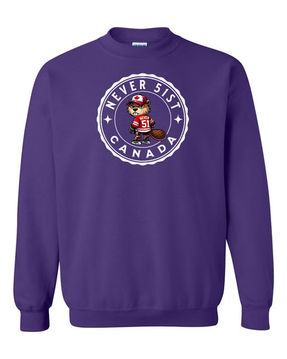 Never 51st Beaver Full Crewneck - Gildan Canada (sewn Internationally)