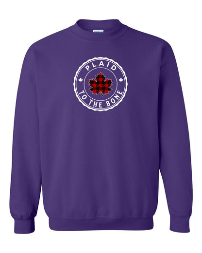 Plaid to the Bone Circle Leaf Full Crewneck - Gildan Canada (sewn Internationally)