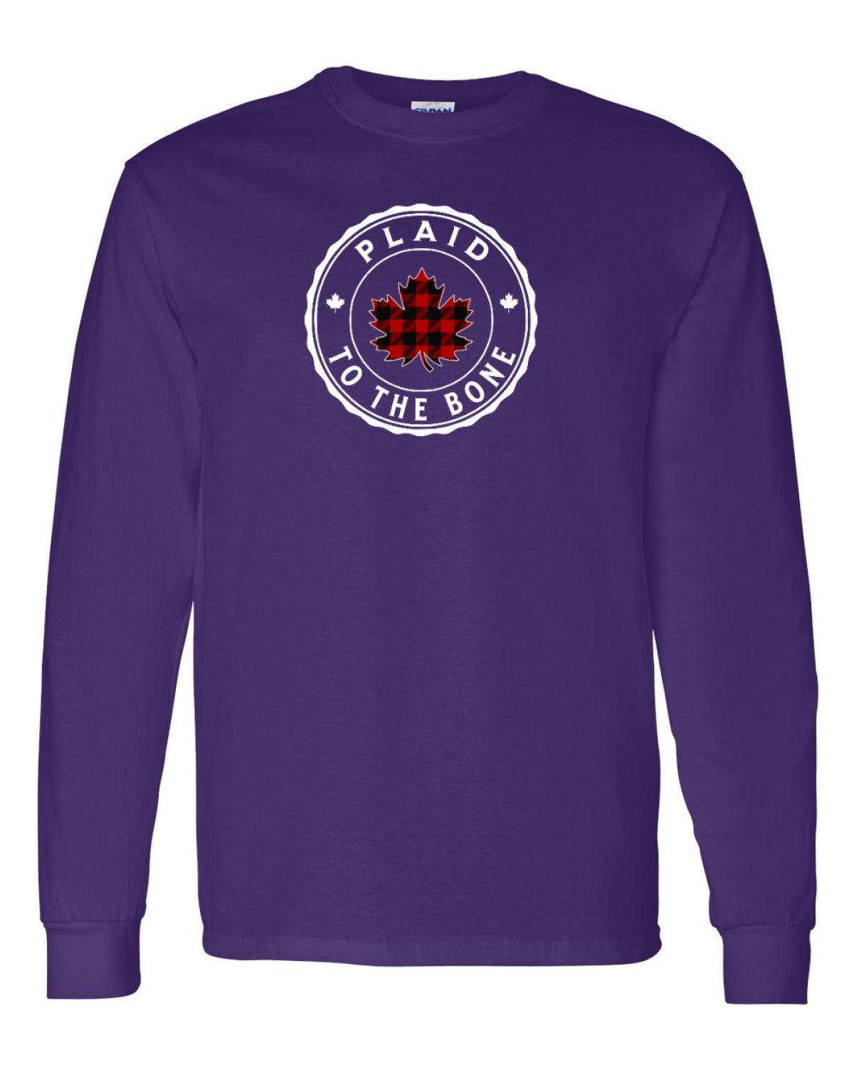 Plaid to the Bone Circle Leaf Full Long Sleeve - Unisex