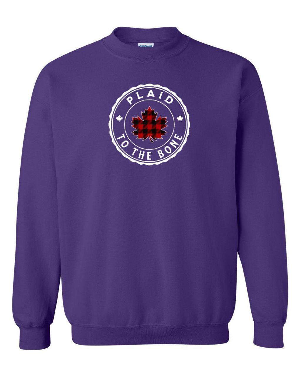 Plaid to the Bone Circle Leaf Full Crewneck - Unisex