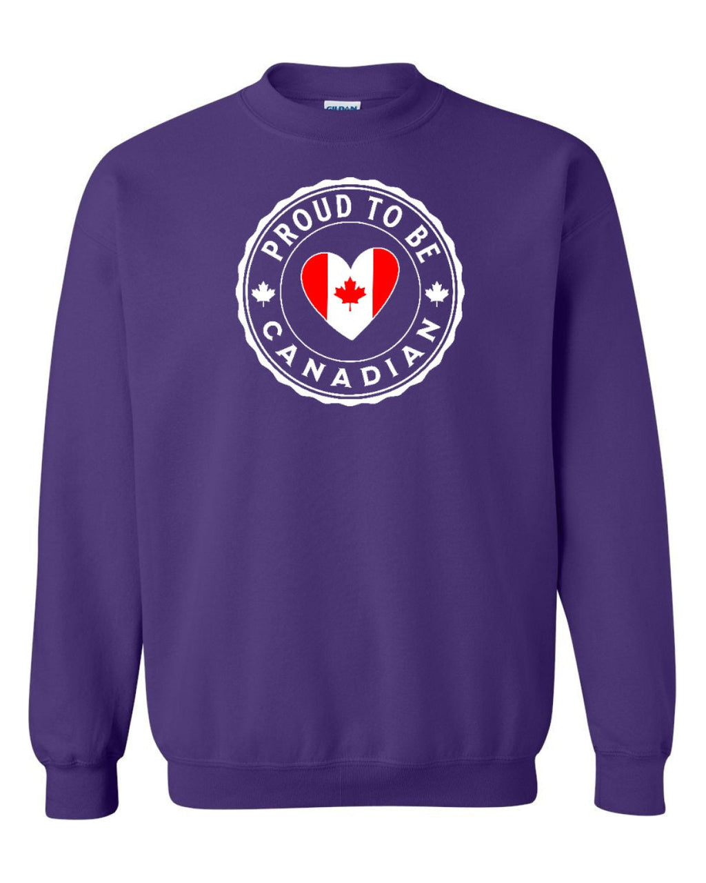 Proud to be Canadian Heart Flag Full Crewneck - Unisex