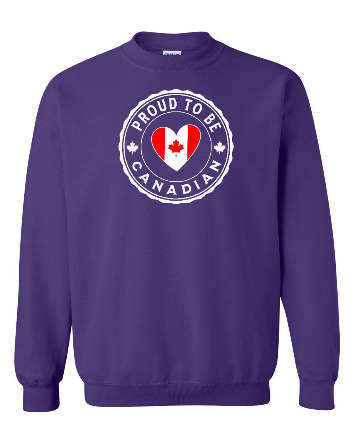 Proud to be Canadian Heart Flag Full Crewneck - Unisex