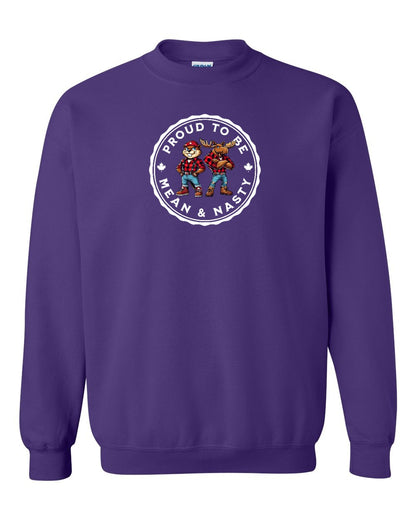 Proud Mean & Nasty Beaver and Moose Full Crewneck - Gildan Canada (sewn Internationally)