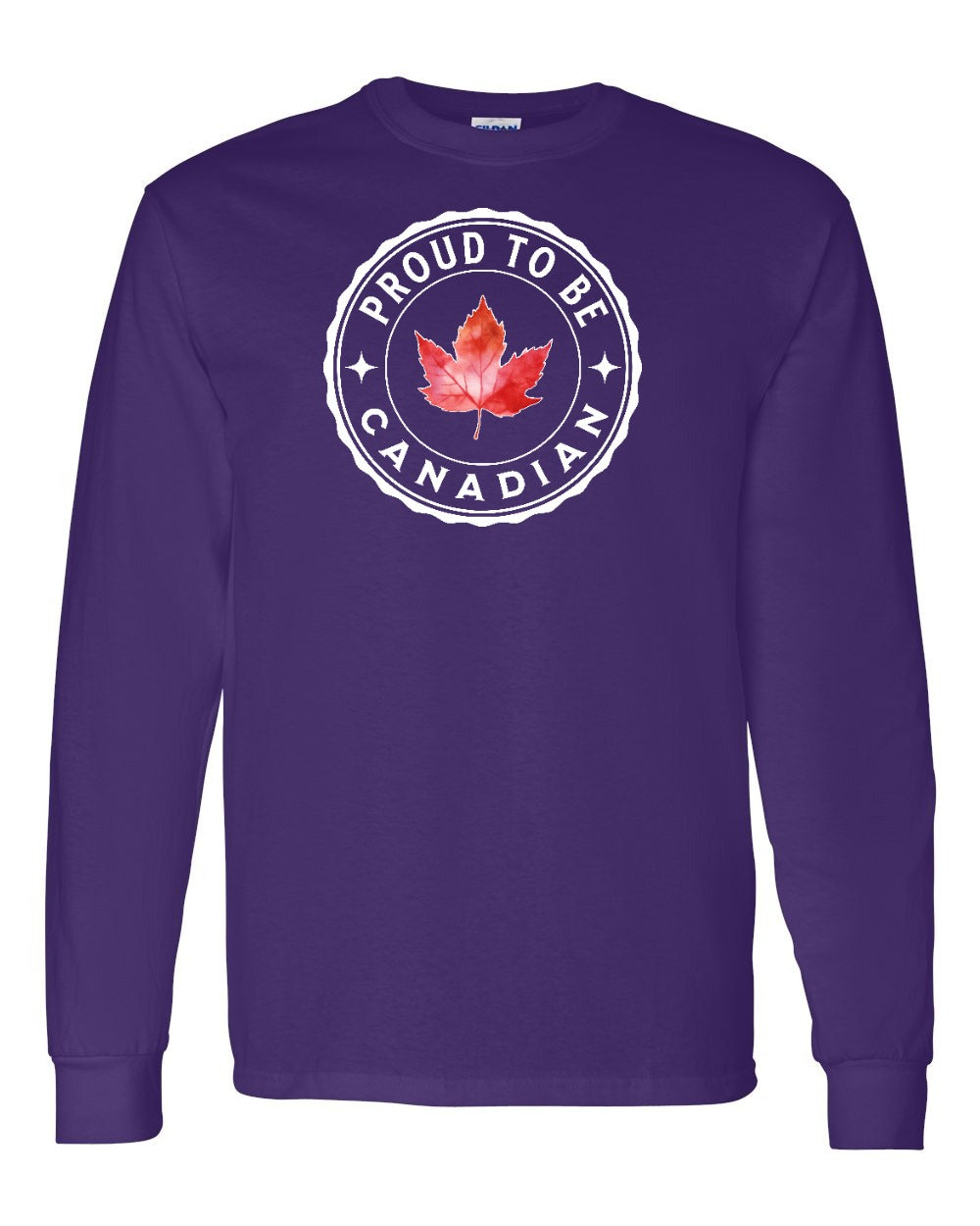 Proud to be Canadian Leaf Full Long Sleeve - Gildan Canada (sewn Internationally)