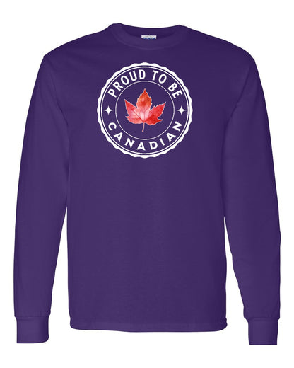 Proud to be Canadian Leaf Full Long Sleeve - Gildan Canada (sewn Internationally)