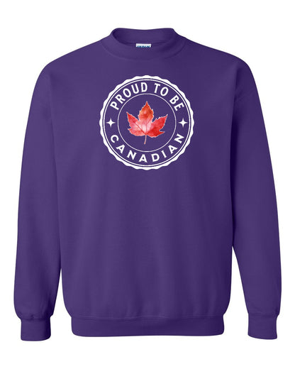 Proud to be Canadian Leaf Full Crewneck - Gildan Canada (sewn Internationally)