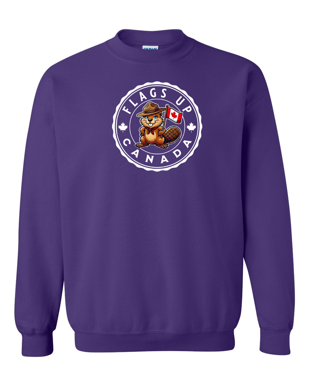 Flags Up Female Beaver Full Crewneck